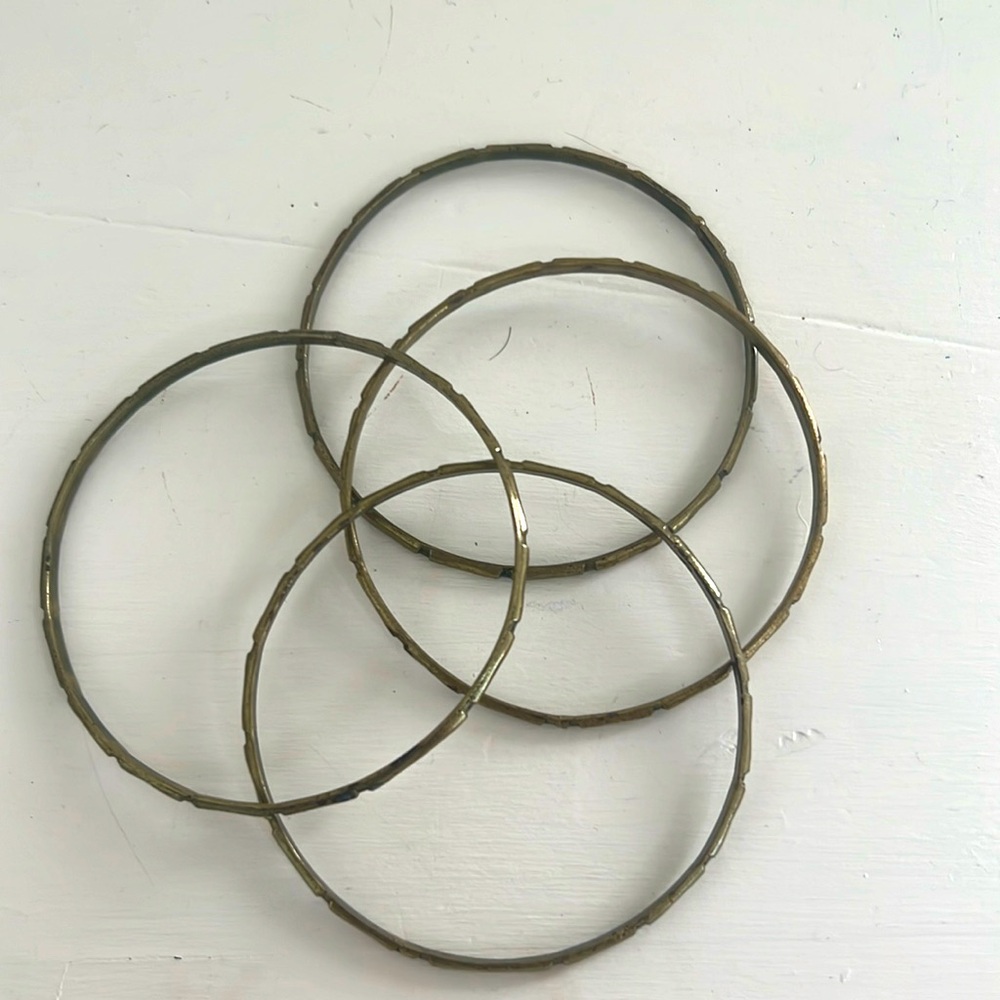 Bangle Bracelets - Gold toned - Set of 4